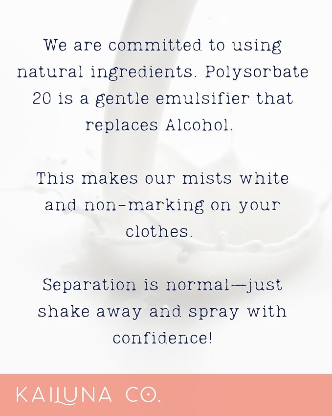 Kailuna Co. Juicy Georgia Peach Natural Hair & Body Mist Spray, Pure Essential and Fragrance Oils, Alcohol-Free, Handmade in California, 0.5Fl Oz