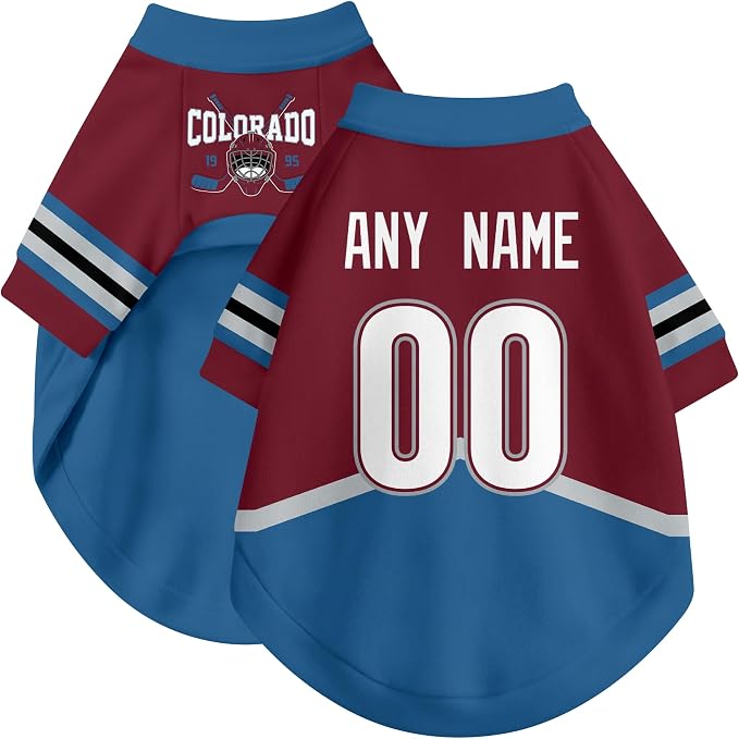 Colorado Dog Clothes Personalized Pet T Shirt for Dogs Gift | Custom Name Number Jersey Style Pet Shirt for Dog