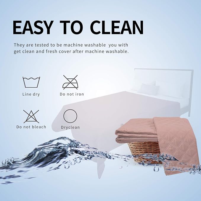 Easy-Going Waterproof Dog Bed Cover, Non-Slip Pet Blanket, 52x82in, Pink | Leakproof Couch Cover, Machine Washable Furniture Mattress Protector, Soft Sofa Mat For Dogs, Pet Friendly