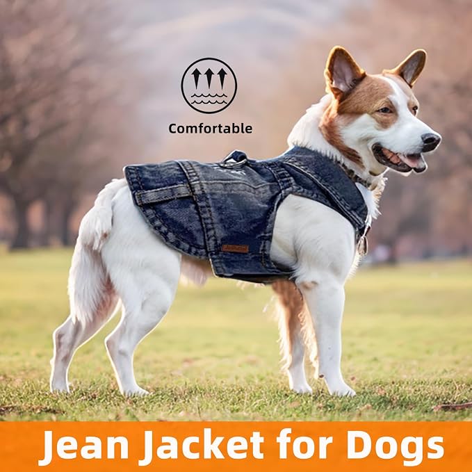 Mommy's Boy Dog Jeans Jacket,Pet Overalls Denim Coat,Puppy Clothes(XXL) | JcDuDoi Classic Small Dogs Male Cat Costumes Washed Vest Outfit T-Shirts Chihuahua,Yorkie,Teacup