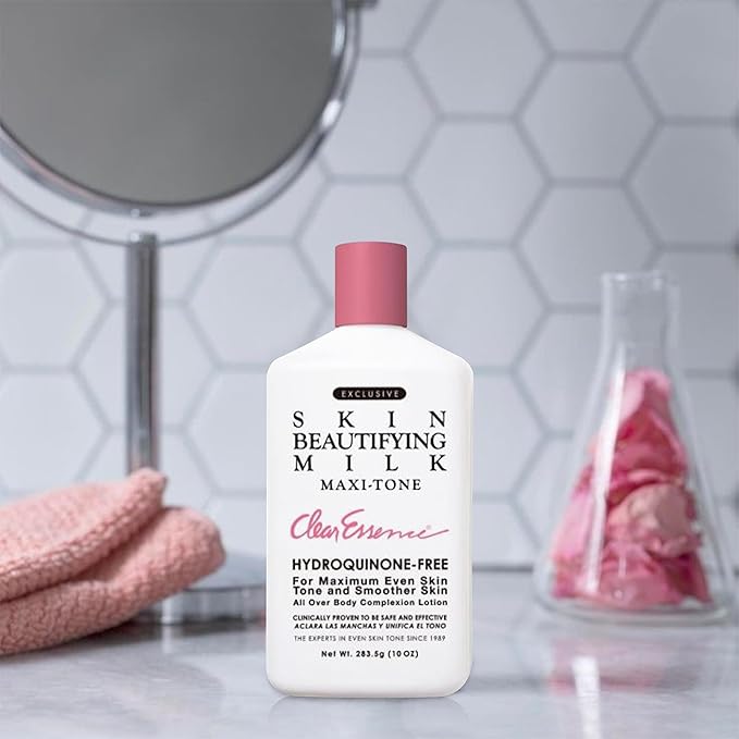 Clear Essence Exclusive Skin Beautifying Milk Hydroquinone-Free Maxi-tone Lotion - Skin Lotion for Hydrating Dry Skin - Hydrating Lotion to Hydrate Skin with Shine - (10.0 Oz.)