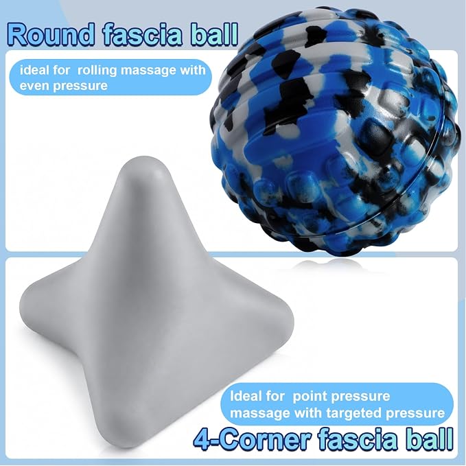 Manual Trigger Point Massager Ball – Deep Tissue Massage Tool for Myofascial Release, Muscle Knots, Plantar Fasciitis, Psoas, Hip Flexor & Iliacus Relief