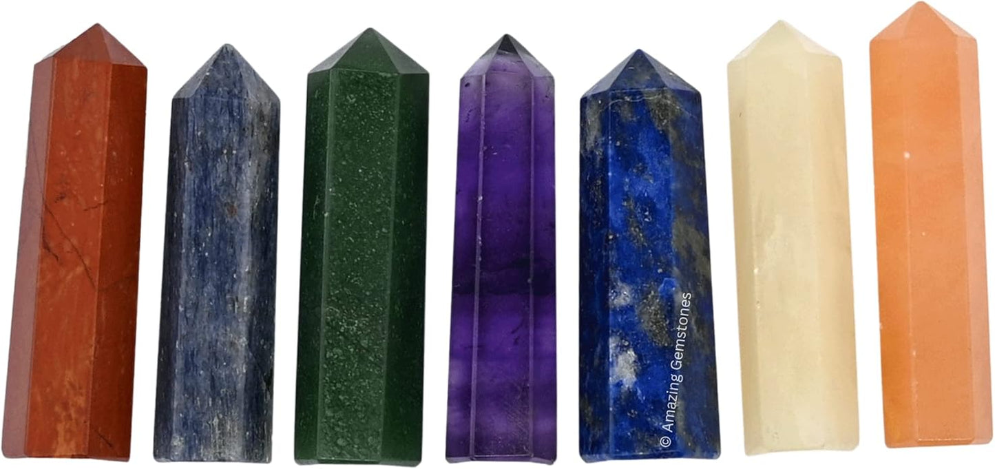 Amazing Gemstone Crystal Points Bulk Healing Crystals & Stones - Premium Single Terminated Healing Wand Point Bulk Crystals for Crafts, Crystal Grid, DIY Work