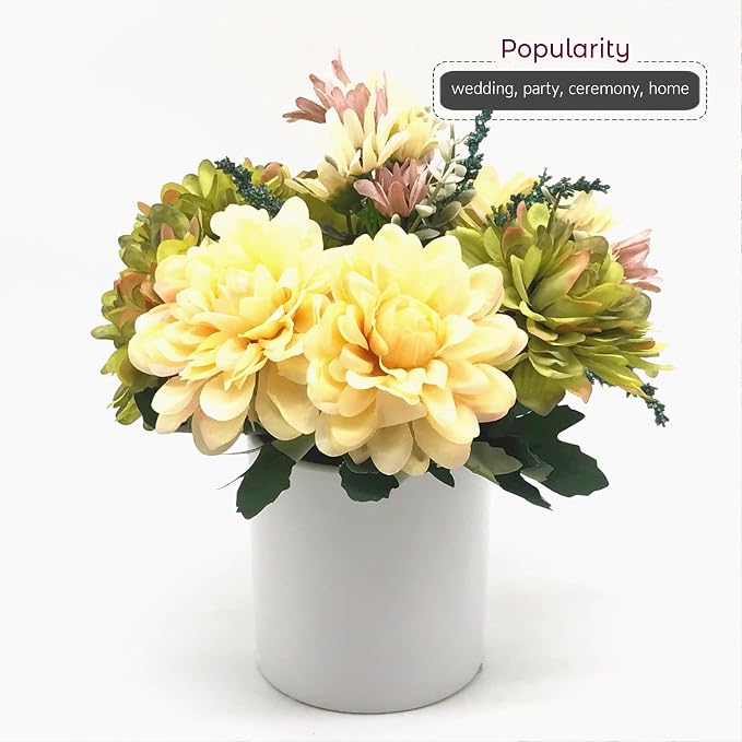 WGVI Matte White Ceramic Cylinder Vase Width 3.75" Height 4", Flower Arrangements, Candle Holder, Terrarium Planter Pot, Tabletop Storage Container Organizer Pen Brush Holder, Bulk Wholesale, 6 Pcs