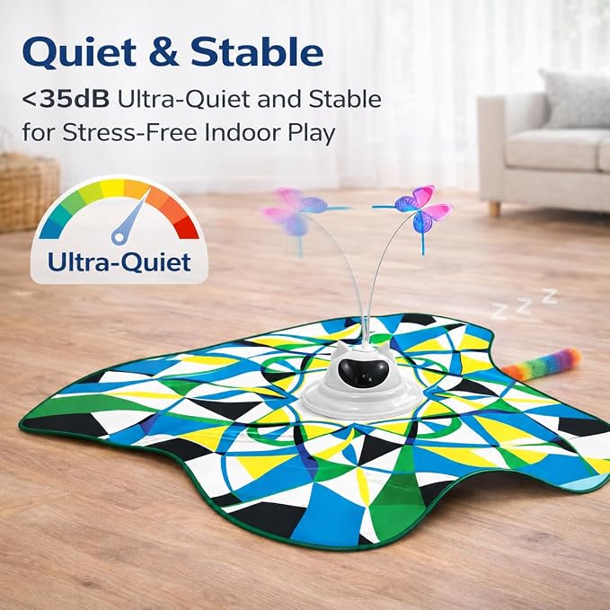 Interactive Cat Toy for Indoor Cats, Rechargeable 3-in-1 Hide & Seek Toy