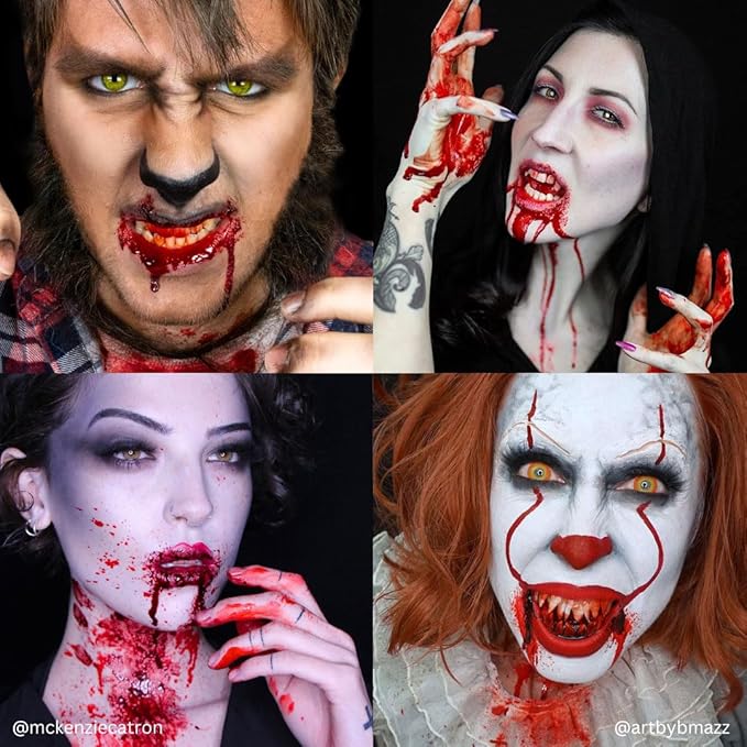 Mehron Makeup Stage Blood | Realistic For Halloween | Washable Fake Blood for Special FX, Stage & Screen, Halloween, & Cosplay (9 oz) (Bright Arterial)