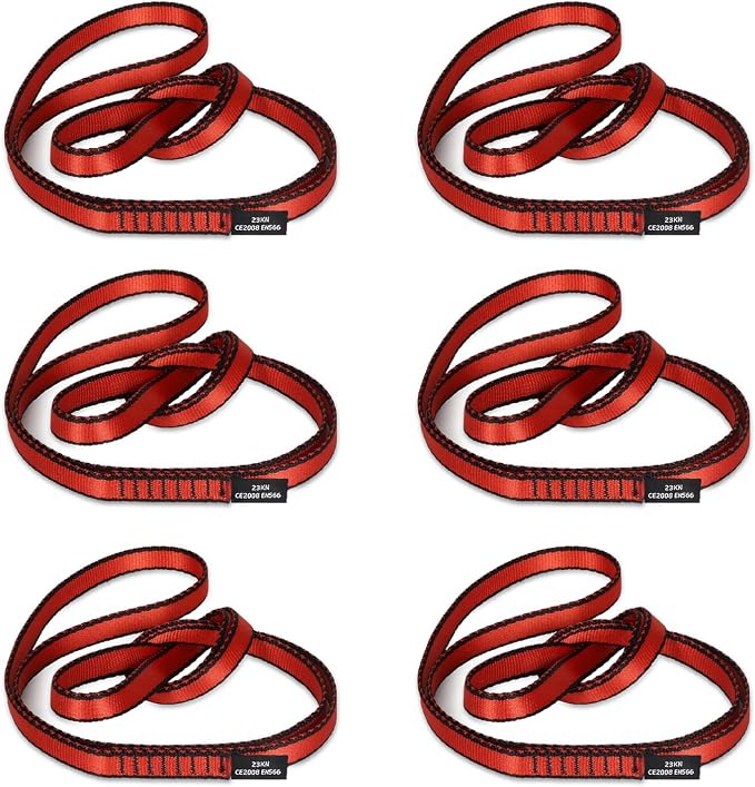 18MM Nylon Climbing Sling Runner 23KN CE2008/EN566 Strong Webbing Straps for Rock Climbing,Mountaineering, Rappelling, Swing, Yoga Hammock etc