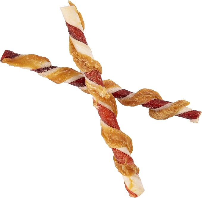 Good 'N' Fun Triple Flavor Twist Rawhide Treats For Dogs, 70 count (12 pack) | Premium Chicken, Pork and Beef Hide Chew, Supports Dental Health and Mental Stimulation, For Adult Dogs