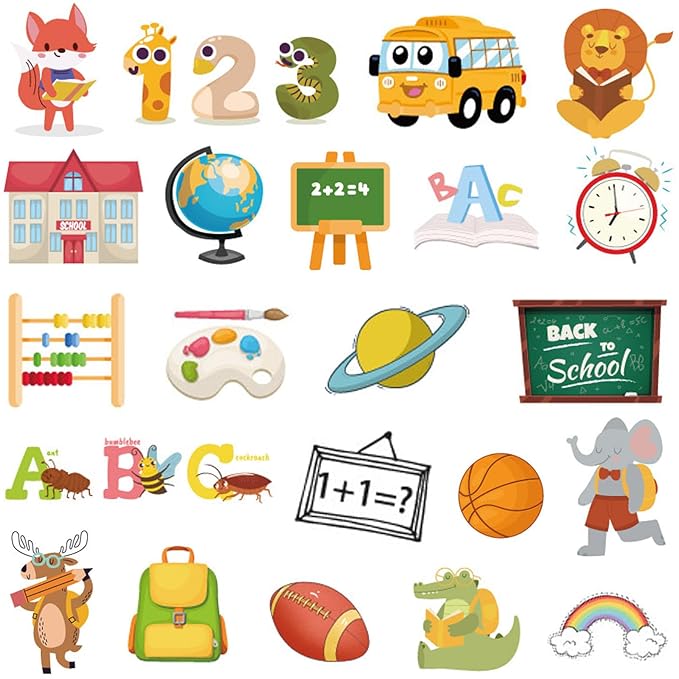 Welcome Back to School Temporary Tattoos for Kids Teacher - 200 Styles Back to School Tattoos for Girls Boys Class School Party Supplies Gifts Decoration