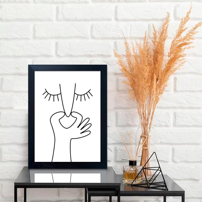 Framed Black and White Bathroom Wall Art Funny Bathroom Wall Decor Signs Bad Smell Toliet Print Painting Decor Canvas Artwork