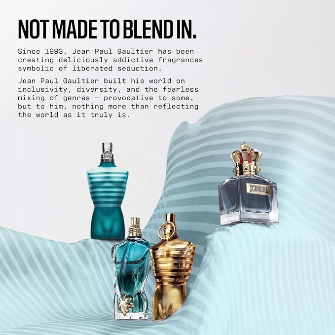 Jean Paul Gaultier Le Beau Eau de Toilette for Men - Long Lasting Addictive Aromatic Woody Mens Cologne with Bergamot, Coconut Wood & Tonka Bean - Designer Fragrance Spray, 4.2 oz