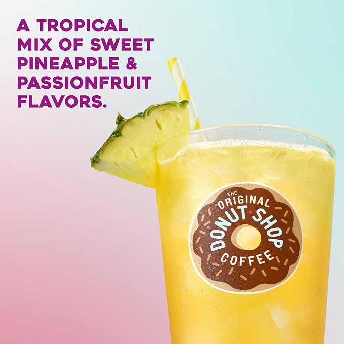The Original Donut Shop Iced Refreshers, Pineapple Passionfruit Flavor, Keurig Single Serve K-Cup Pods, 20 Count
