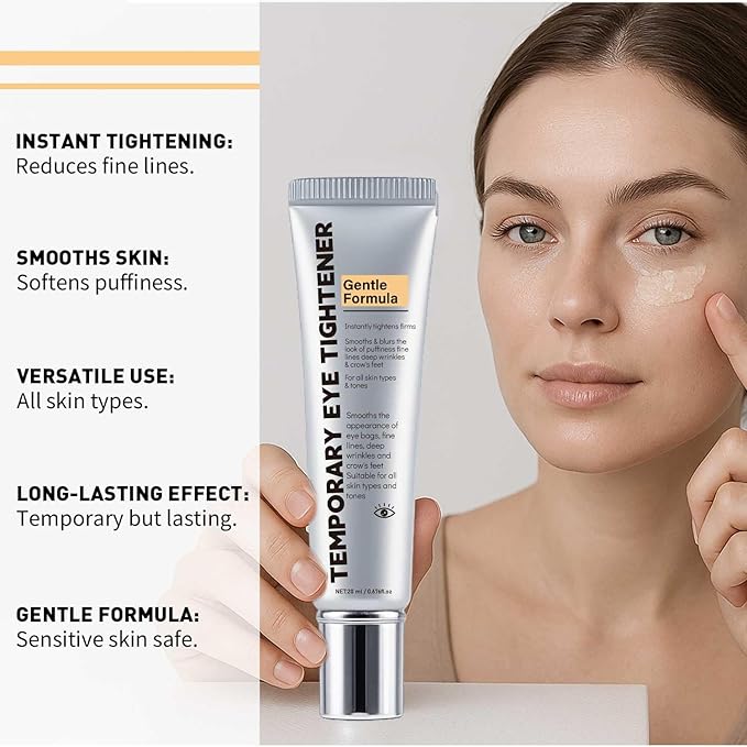Temporary Eye Tightener, Perfection Primer Tightener Eye Cream, Instant Eye Tightener Easy-Wear Formula – Ultimate Lift & Smooth Finish 20mL/0.676OZ