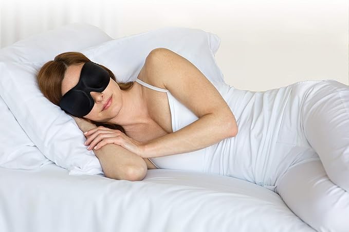 Bucky 40 Blinks No Pressure Eye Mask for Travel & Sleep, Blue Atlas, One Size