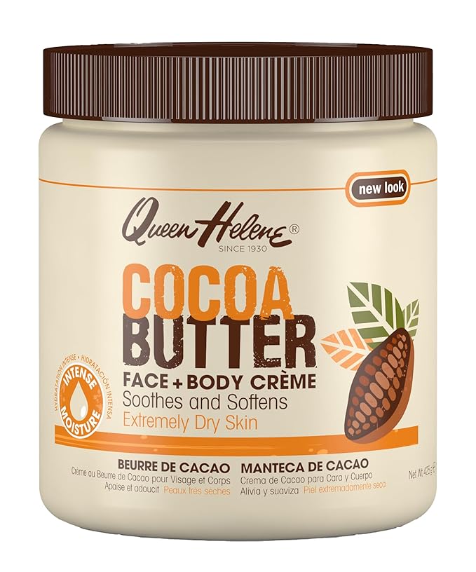 Queen Helene Cocoa Butter Creme – Extra Rich Moisturizing Cream that Softens, Nourishes & Restores Dry Skin Comfort | 15 oz | Pack of 4