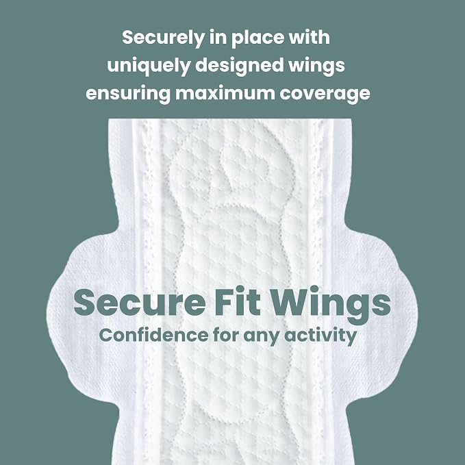 uNeat Ultra Thin Pads with Wings, Sanitary Napkins for Women and Teen, Regular Absorbency, Unscented, Eliminates Odor (Regular, Size 2, 20 Count)