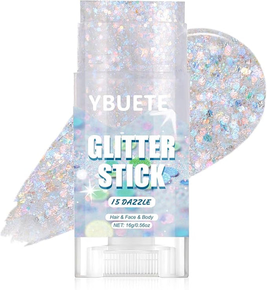 Dazzle Face and Body Glitter Stick for Sparkling Makeup, Hair Glitter Accessories for Women, Highlighting Stick for Fairy Dust Makeup, Cheerful Face Glitter for Festive Parties and Carnivals