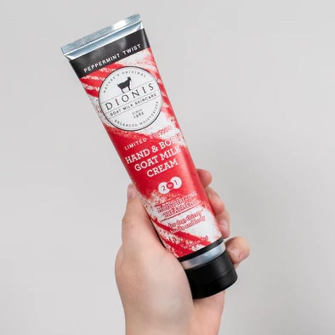 Dionis Goat Milk Hand & Body Cream Peppermint Twist 3.3oz (Pack of 1)