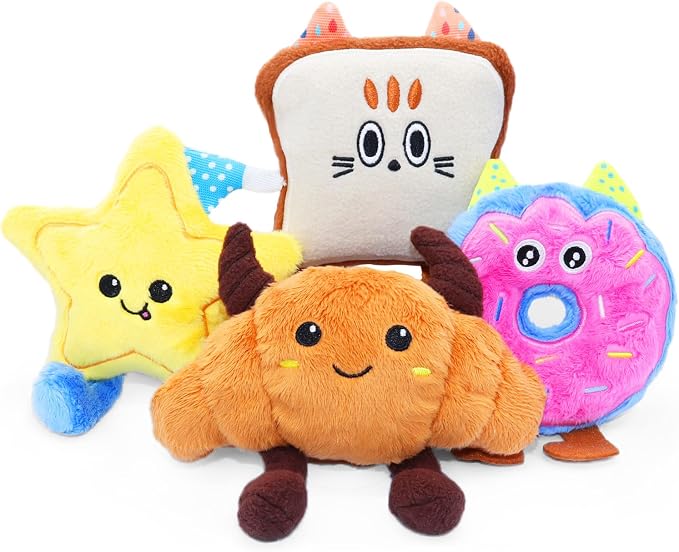 DODODOLA Stuffed Dog Toys Cute Sweeet with Crinkle Paper for Medium Large Dogs Puppy