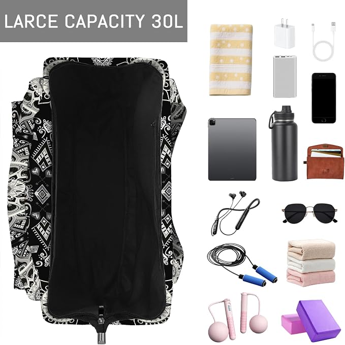 Mandala Yoga Mat Bag Large Yoga Bags and Carrier Fits All Your Stuff Yoga Tote Bags with Zipper Pocket Pilates Bag