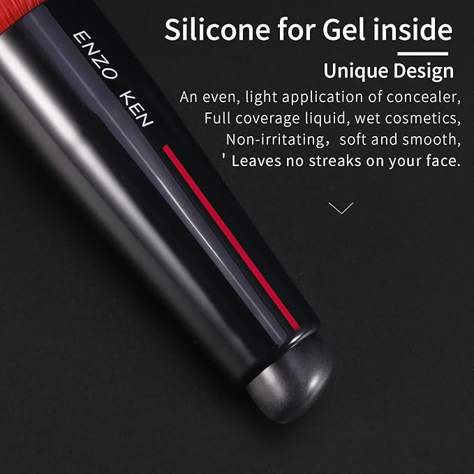 Kabuki Powder Foundation Brush, Powder Contour and Bronzer Brush, Portable Travel Kabuki Foundation Brushes, Foundation Brush for Liquid Blush, Angled Concealer Brush, Cream Blending Brush