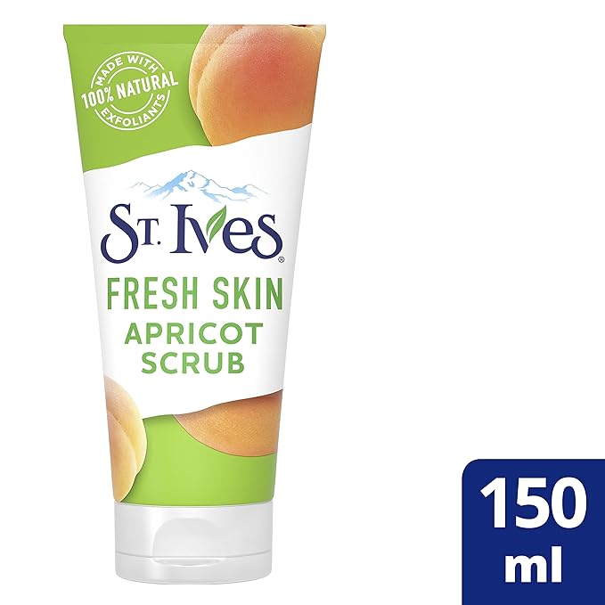 St. Ives Apricot Facial Scrub, Fresh Skin – Face Exfoliant for Balanced to Oily Skin, 6 Oz Ea