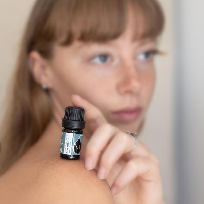 Essences Bulgaria Organic Real Melissa Essential Oil 1/3 Fl Oz | 10ml | Melissa Officinalis | 100% Pure and Natural | Undiluted | Therapeutic Grade | Family Farm | Steam-Distilled | Non-GMO | Vegan