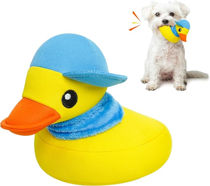 Squeaky Dog Toys, Floating Dog Toys for Indoor or Outward Play, Interactive Dog Gifts for Small and Medium Dogs - Yellow Duck