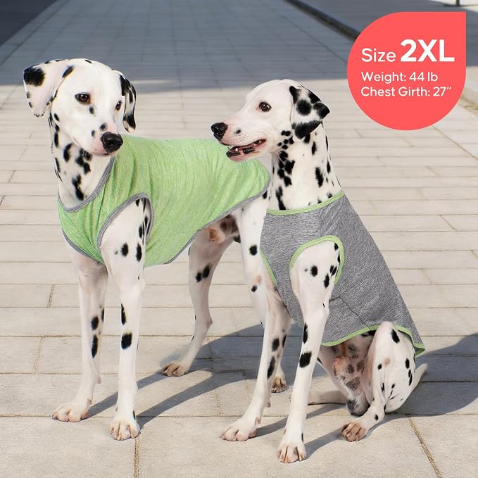 KYEESE 2Pack Dog Shirt for Medium Dogs Sun Protection Tank Top for Summer | Reflective for Safety, Lightweight & Breathable, Shedding Control, Skin-Friendly for Sensitive Dogs, Easy On/Off, Quick Dry