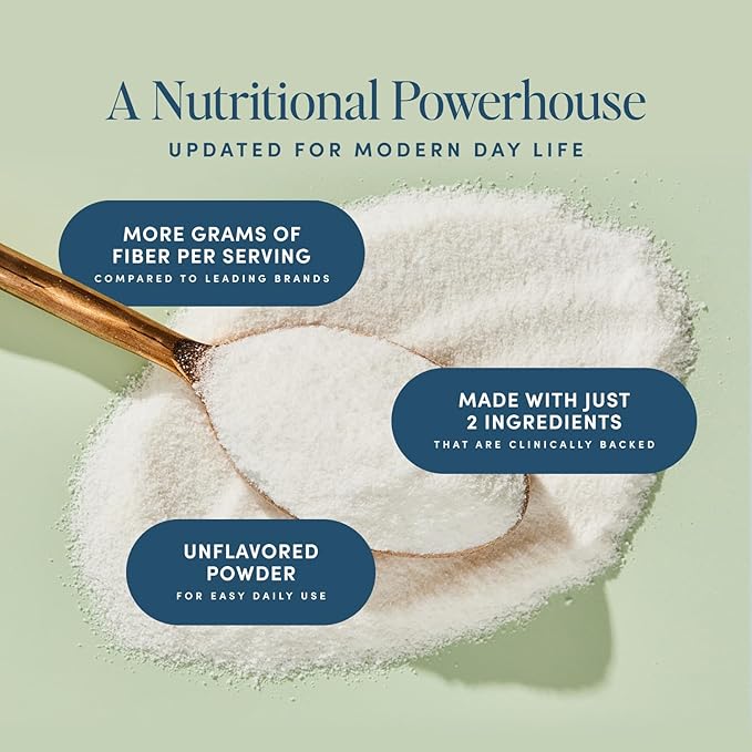 Bio.me Daily Prebiotic Fiber Powder Unflavored - 20 Travel Packs, 7g Per Serving - Soluble & Insoluble Fiber Supplement for Women & Men - Digestive Health & Gut Health - GLP-1 Friendly, Sugar Free