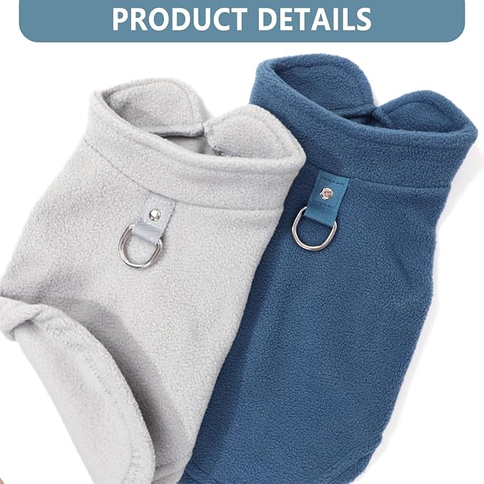XXXL Dog Sweater, 2 Pack Large Dog Sweater Winter Warm Pet Fleece Sweater Thick Clothes Pullover Dog Sweatshirt Coat,XXXL (37-49lbs)