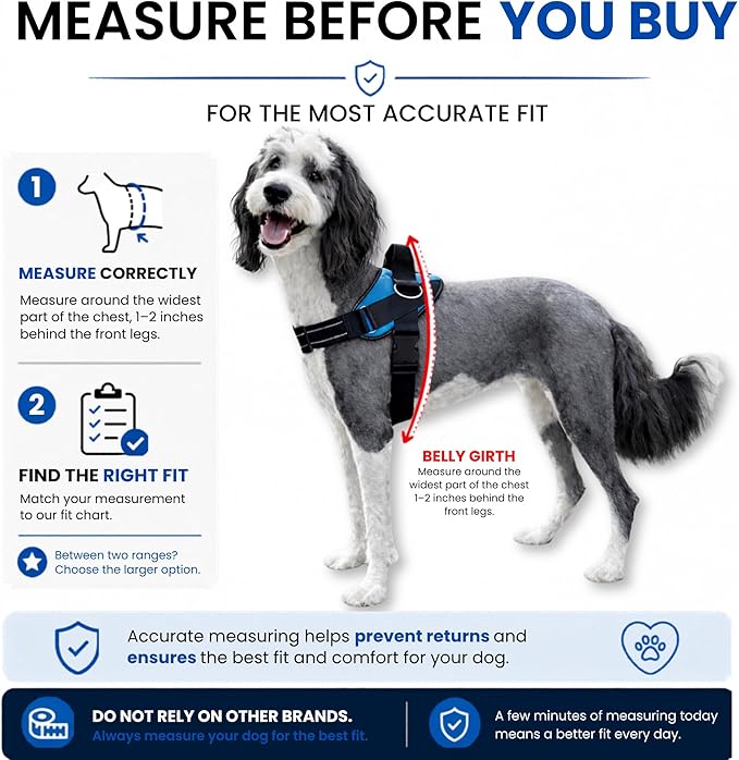 ShawnCo Essential Dog Harness, No-Pull Pet Vest (Rose Gold,L) | 3 Leash Clips, Easy On, No-Choke, Reflective, Adjustable Fit, Padded Comfort, Control Handle, For Small, Medium & Large Dogs