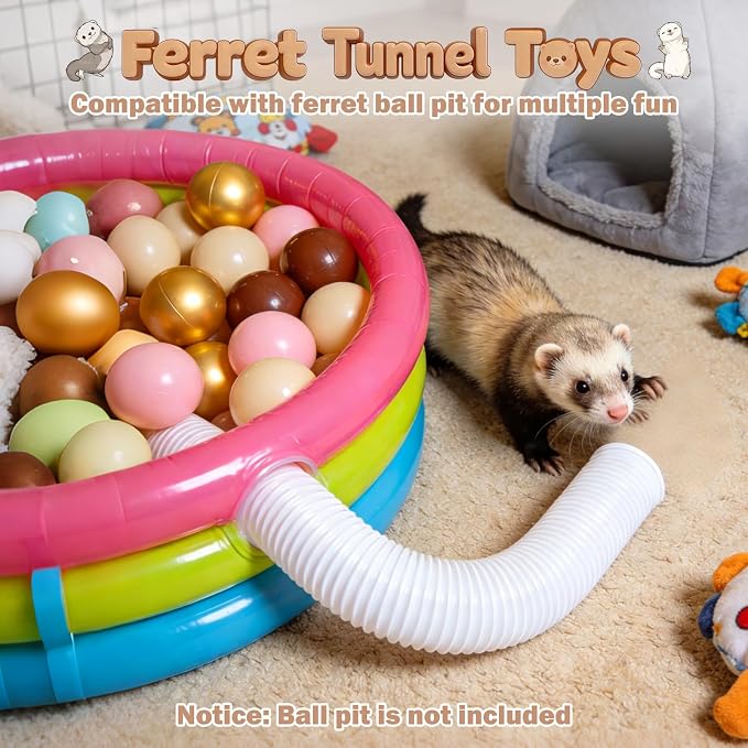 Mity rain Ferret Toys with 3 Balls Inclueded