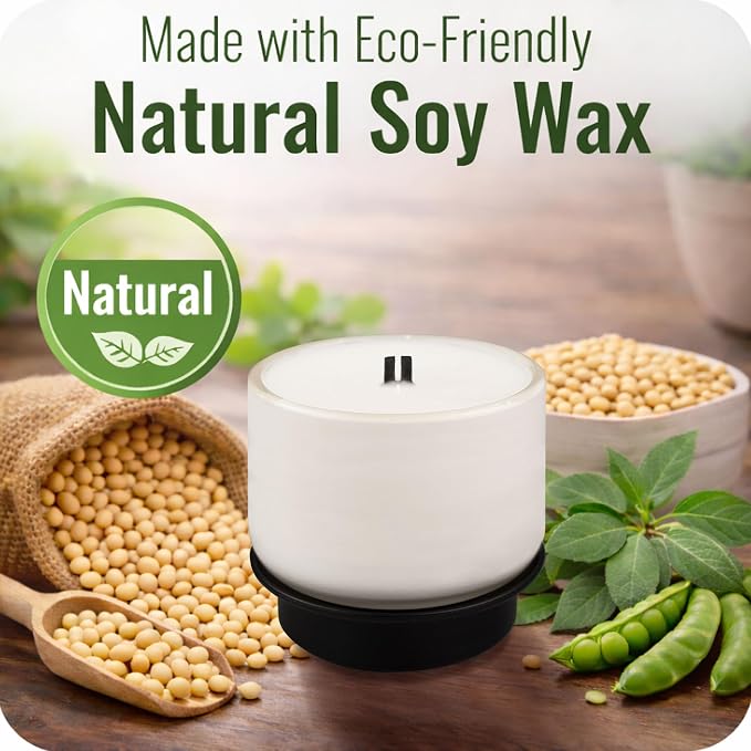 Smart Scented Candle Refill Set, 4-Pack Luxury Fragrance Collection, 4.25oz Each, ±35H Burn Time, Soy Wax With 13% Perfume-Grade Oils (Wind’s Whisper, Gilded Hour, Because You Are, Joyful Moment)