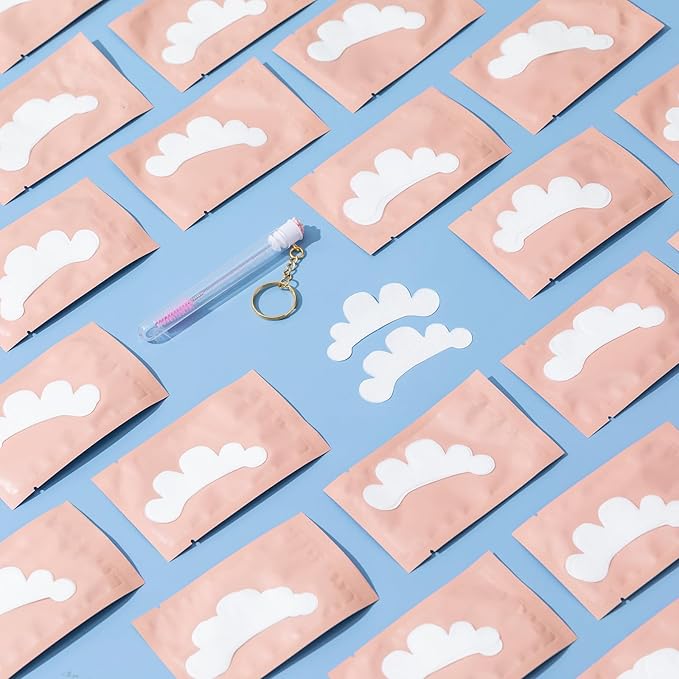 100 Pairs Under Eye Gel Pads for Eyelash Extensions, Lint-Free Disposable Eye Patches for Lash Extension Kit Smooth & Easy to Apply (Pink, 50Pairs)