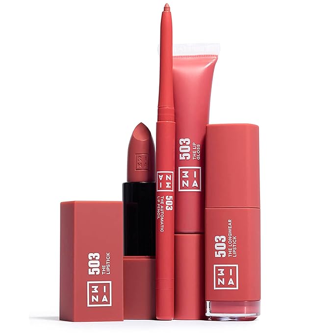 3ina MAKEUP - Vegan - Cruelty Free - The Lip Gloss 503 - Nude Lip Gloss - Mirror-effect - Glossy Look - Creamy Texture - Highly Pigmented - Lip Gloss with wand