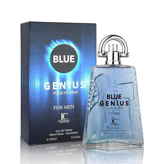 AFLUXE Genius Blue For Men – Eau de Toilette For Men | Coastal Woody | Premium Long-Lasting Fragrance – 100ml