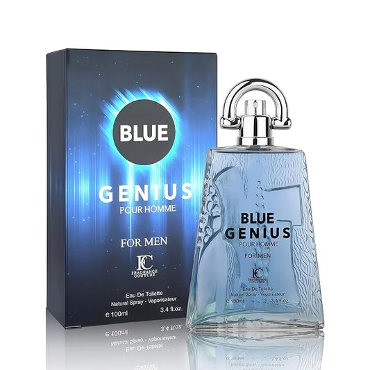 AFLUXE Genius Blue For Men – Eau de Toilette For Men | Coastal Woody | Premium Long-Lasting Fragrance – 100ml