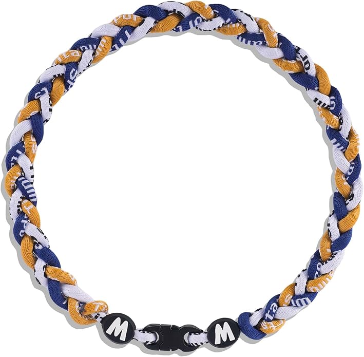 Premium 18inch Baseball Necklace w/Nylon Tri-Braided Rope Tornado Design