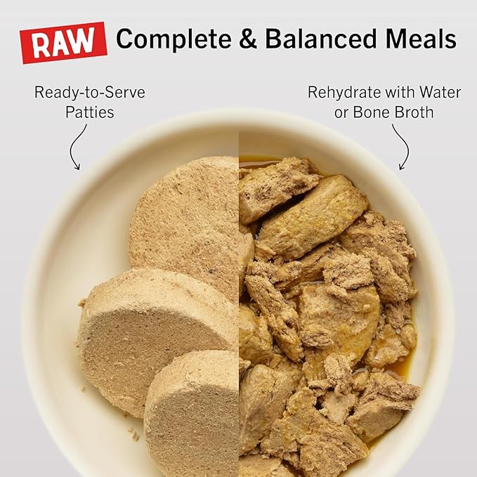Stella & Chewy's Freeze-Dried Raw Dinner Patties - Chicken Recipe - High Protein Grain-Free Puppy & Dog Food - Perfect for Picky Eaters - 25 oz,(Pack of 2)