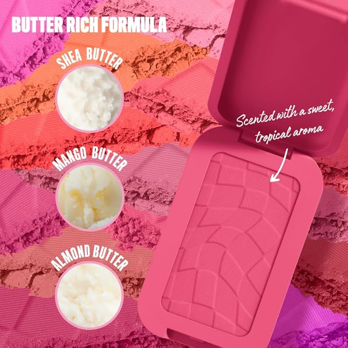 NYX PROFESSIONAL MAKEUP Buttermelt Powder Blush, Fade and Transfer-Resistant Blush, Up to 12HR Make Up Wear, Vegan Formula - Getting Butta