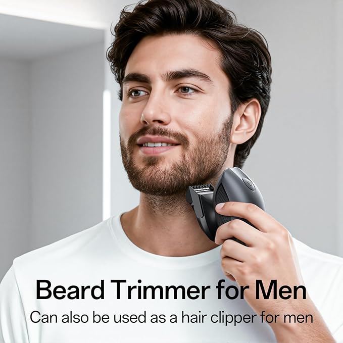 Electric Razor for Men, 5-in-1 Multi-Function Electric Shavers for Men, IPX7 Waterproof Bald Head Shaver with LED Display, Rechargeable Beard Trimmer Body Hair Trimmer, Ideal Gifts for Husband (Black)