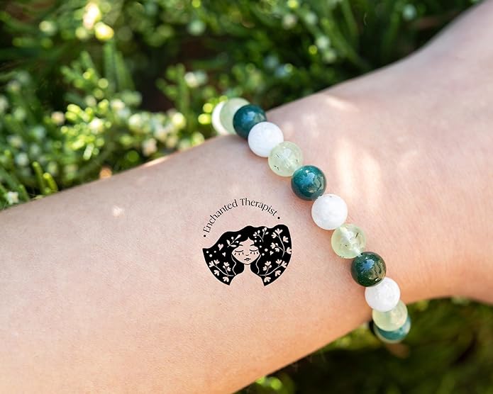 Green Witch Bracelet, Reiki Infused, Energy Bracelet, Reiki Gift, Reiki jewelry, Gemstone bracelets, Crystal bracelets