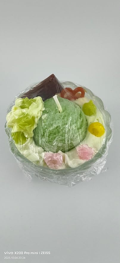 Generic Ice Cream Aromatherapy Candles, Glass Goblet, Decorative Dessert Shape, Fruit Fragrance, Birthday Festival Party Mother Gift (Iceberg Moss)