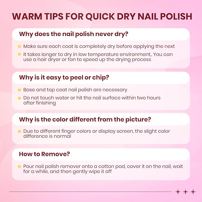 Hot Pink Nail Polish Set, Quick Dry Spring Summer Regular Nail Polish Neon Pink Glitter Fingernail Polish Natural Neutral Nail Lacquer High Glossy Nail Manicure DIY Salon Gift for Women Girl
