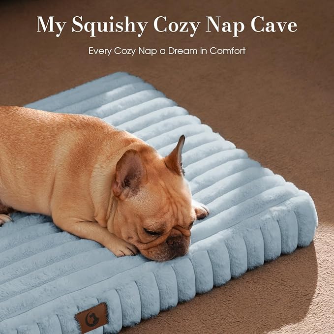 Dog Beds for Large Sized Dog, Orthopedic Foam with Waterproof Lining | Egg crate foam for joint support. Soft plush surface. Non-slip bottom. Removable & machine washable cover. OEKO-TEX certified