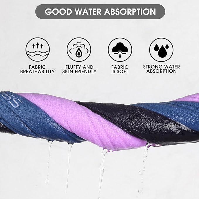 Microfiber Gym Towel Set for Men Women, Super Soft and Quick-Drying Towels for Fitness, Yoga, Cycling, Swimming (NavyBlue+CoolGrey+Grey, 3 Pack)