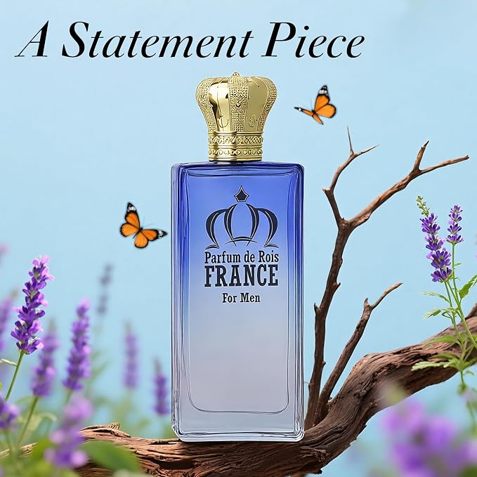 AFLUXE PARFUM DE ROIS FRANCE Long-Lasting Cologne for Men | Fresh Citrus & Woody Scent | Eau de Toilette 100ml Spray | Day to Night Fragrance