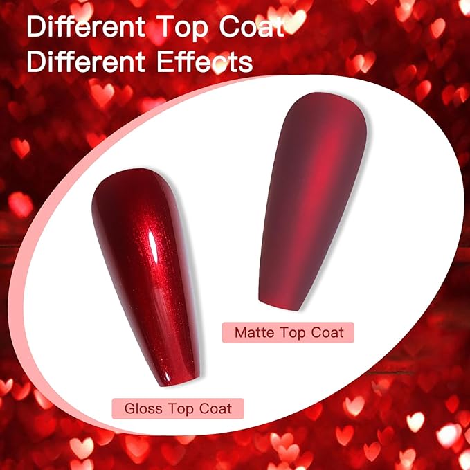 COSMOO 12ml Wine Red Nail Polish, Burgundy Quick Dry Nail Lacquer, Super Lustrous Nail Enamel Polish, Iridescent Ultrachrome Nail Art Varnish