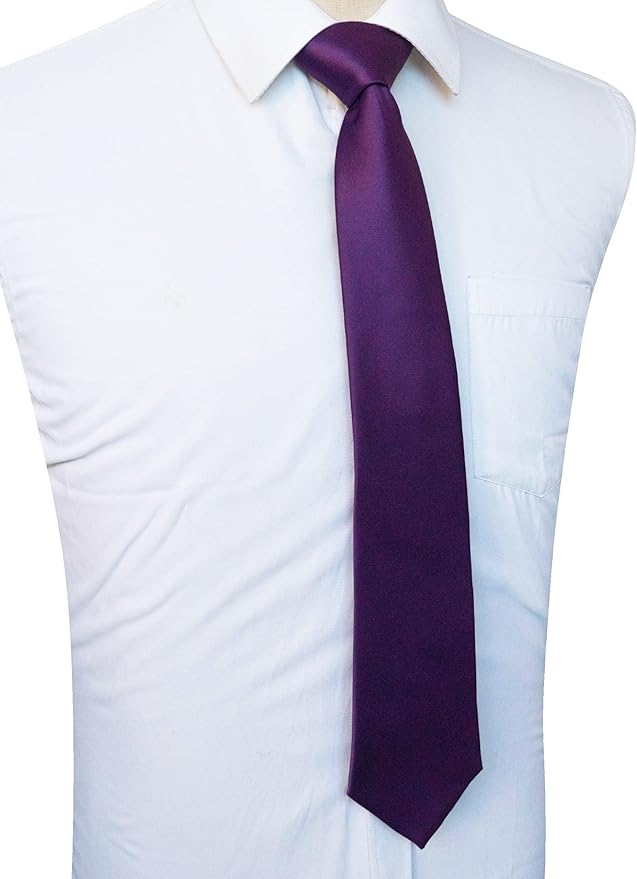 JEMYGINS Solid Color Tie Mens Necktie for Business and Wedding